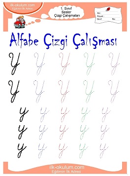 Çocuklar İçin Sesler Çizgi Çalışmaları Çalışma Sayfaları 